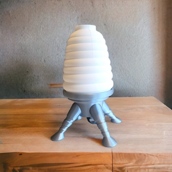 Space Age Mid Century Modern Hive Lamp LED Bulb Retro Style 60s 70s Silver - Picture 5 of 7